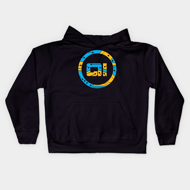 Artificial Intelligence Symbol Kids Hoodie by jazzworldquest